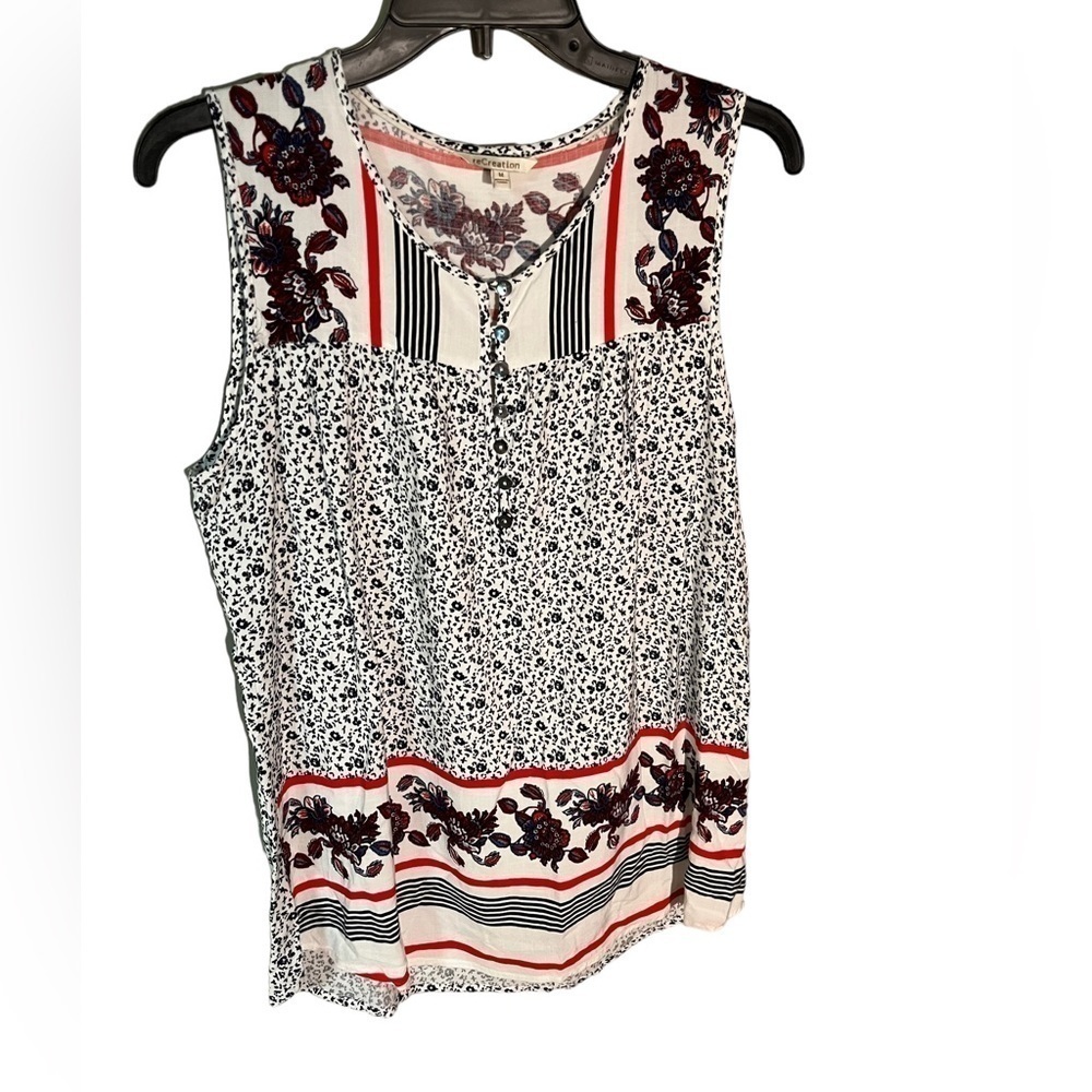 Recreation Women’s Sleeveless 100% Rayon bohemian Blouse